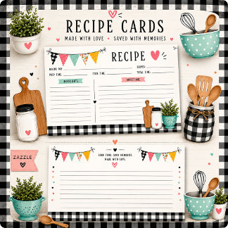 Cartes de recettes Modern Farmhouse Fun |