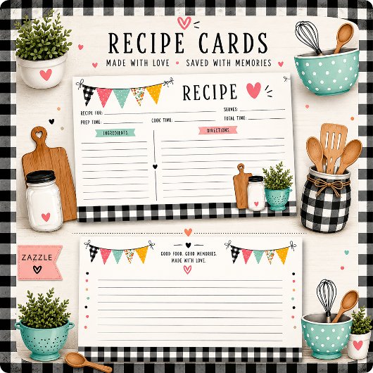 Cartes de recettes Modern Farmhouse Fun |