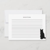 Cartes de recettes noir et blanc pour chats (Dos)
