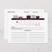 Cartes de recettes nuptiales de gadgets de cuisine (Devant / Derrière)