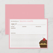 Cartes de recettes personnalisées Cupcake moderne (Devant / Derrière)