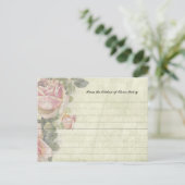 Cartes de recettes personnalisées Roses vintages (Debout devant)