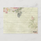 Cartes de recettes personnalisées Roses vintages (Dos)