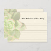 Cartes de recettes personnalisées translucides et (Devant / Derrière)