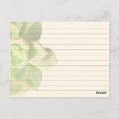 Cartes de recettes personnalisées translucides et (Dos)