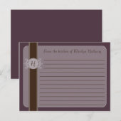 Cartes de recettes Plum Classic Harvest (Devant / Derrière)