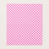 Cartes de recettes Potluck Pois rose et blanc (Intérieur déplié)