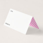 Cartes de recettes Potluck Pois rose et blanc (Dos)