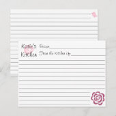 Cartes de recettes pour Baby Shower (Devant / Derrière)