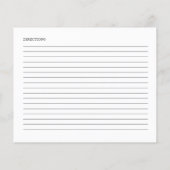 Cartes de recettes pour Baby Shower de mariage ver (Dos)