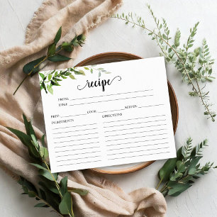 Cartes de Recettes pour Baby Shower sur le thème d