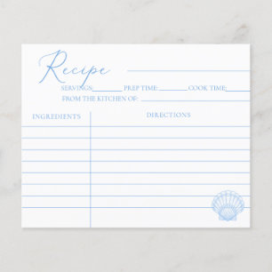 Cartes de recettes pour une fête prénuptiale côtiè
