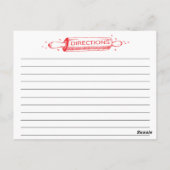 Cartes de recettes Red Sketched Kitchen Tools (Dos)