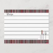 Cartes de recettes Red Stripes 4 x 6 (Dos)