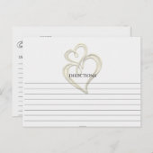 Cartes de recettes simples Gold Swirl Hearts (Devant / Derrière)