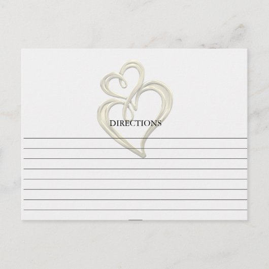 Cartes de recettes simples Gold Swirl Hearts (Devant)