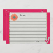 Cartes de recettes Sorbet Pinks (Devant / Derrière)