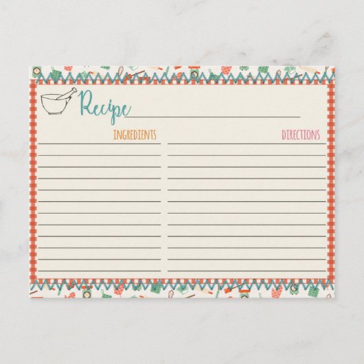 Cartes de recettes Sugar and Spice (Devant)