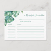 Cartes de recettes Végétation tropicale (Devant)