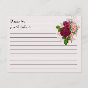 Cartes de recettes vierges : Carte postale Bouquet
