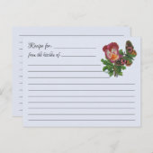 Cartes de recettes vierges : Carte postale papillo (Devant / Derrière)