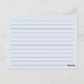 Cartes de recettes vierges : Carte postale papillo (Dos)