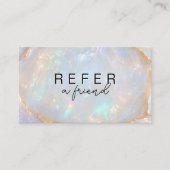 Cartes de recommandation en marbre holographique o (Devant)