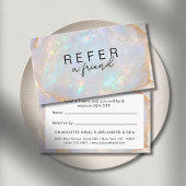 Cartes de recommandation en marbre holographique o