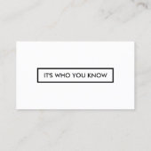 cartes de recommandation qui connaissez-vous (Dos)