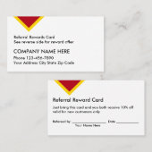 Cartes de récompense de référence de client (Devant / Derrière)
