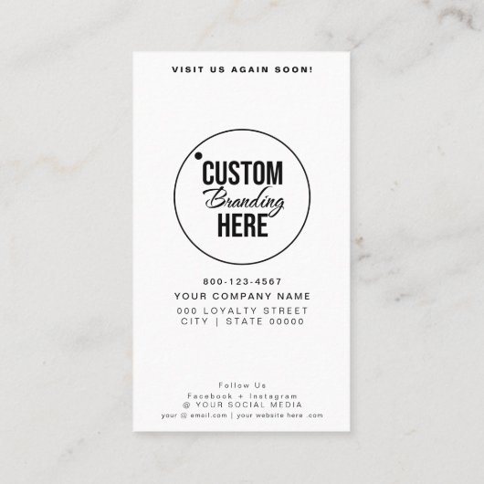 Cartes de récompense Logo Modernes Pour Le Client (Dos)