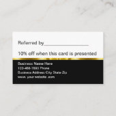 Cartes de récompenses de référence client classiqu (Dos)