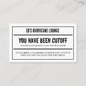 Cartes de réduction du bar-pub (Devant)