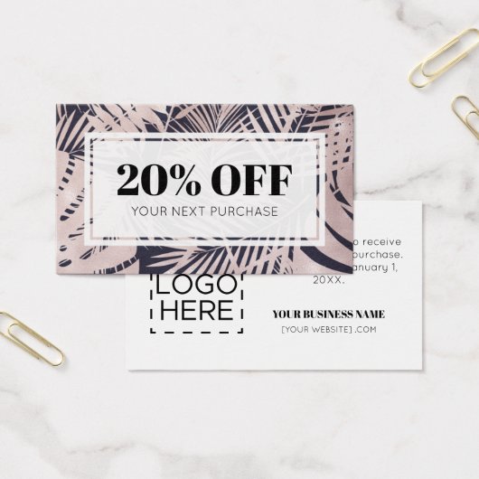 Cartes de réduction Tropical Logo Coupon (Bureau)