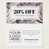 Cartes de réduction Tropical Logo Coupon (Devant & derrière)