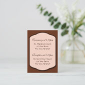 Cartes de référence Chocolat Brown & Beige Guest (Debout devant)