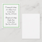 Cartes de référence de l'invité Green Outline (Devant / Derrière)