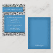 Cartes de référence de l'invité Mariage damassé av (Devant / Derrière)