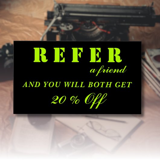 Cartes de référence en noir de néon moderne