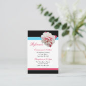 Cartes de référence Fuchsia Flower Pink & Aqua Gue (Debout devant)