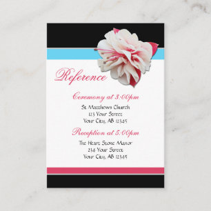 Cartes de référence Fuchsia Flower Pink & Aqua Gue
