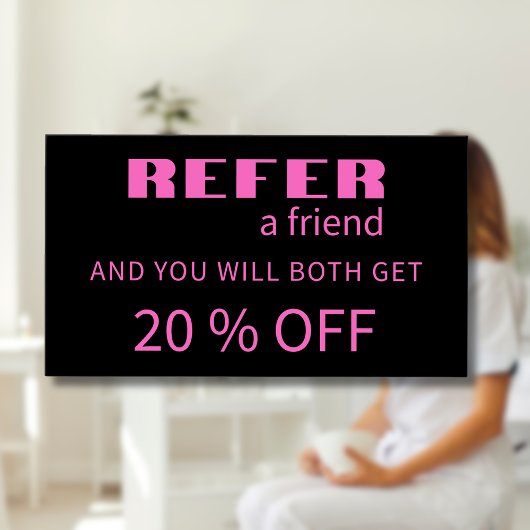 Cartes de référence modernes en noir rose néon