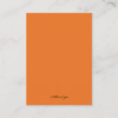 Cartes de référence Orange Brown & Blanc Mariage G (Dos)
