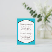 Cartes de référence pour Mariage Brown et blanc Aq (Debout devant)