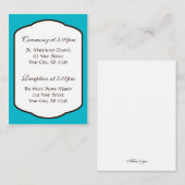 Cartes de référence pour Mariage Brown et blanc Aq (Devant / Derrière)