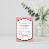 Cartes de référence pour Mariage Brown et blanc ro (Debout devant)