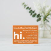 Cartes de référence/recrutement de professeur de (Debout devant)