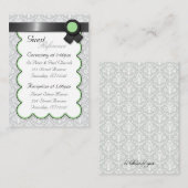 Cartes de référence Sage & Grey Mariage damassé (Devant / Derrière)