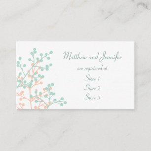 Cartes de Registre Cadeau Mariage Personnalisées