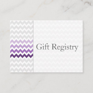 Cartes de Registre Cadeaux Ombre Mod chevron viole